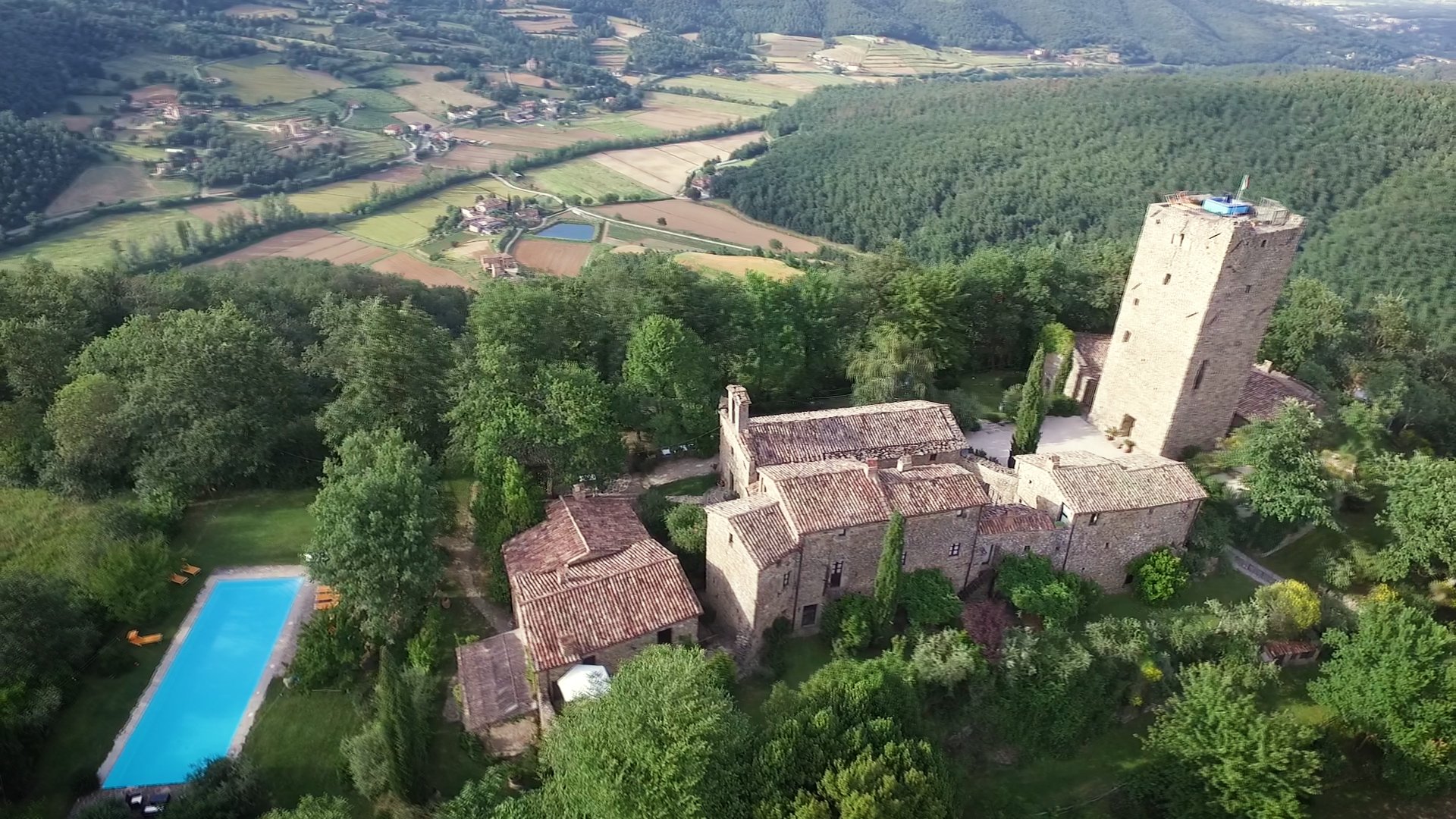 True Umbria Castle Rental Castello Del Falco Aerial 02 True Umbria Castle Rental Castello Del Falco Aerial 02